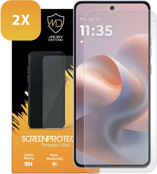 2-Pack MobyDefend Screenprotectors - Geschikt voor Motorola Moto G86 Power - Case-Friendly Screensavers - Gehard Glas