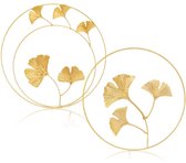 Décoration murale en métal doré 2 pièces - Art mural - Décoration murale - Décoration murale de Luxe pour la maison - Convient pour la décoration du hall, de la chambre, du salon - Or