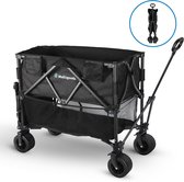 Bol.com Multigoods Bolderkar – Bolderkar Opvouwbaar – 230L Inhoud – 100 KG Draagvermogen – Inklapbaar & Wendbaar - Zwart aanbieding
