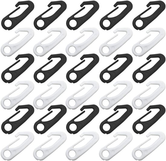 PATIKIL Vlaggenmast-ringclip Met Anti-wrap Haak – 2 Stuks, Transparant, Voor Diameter 3/4-1 Inch