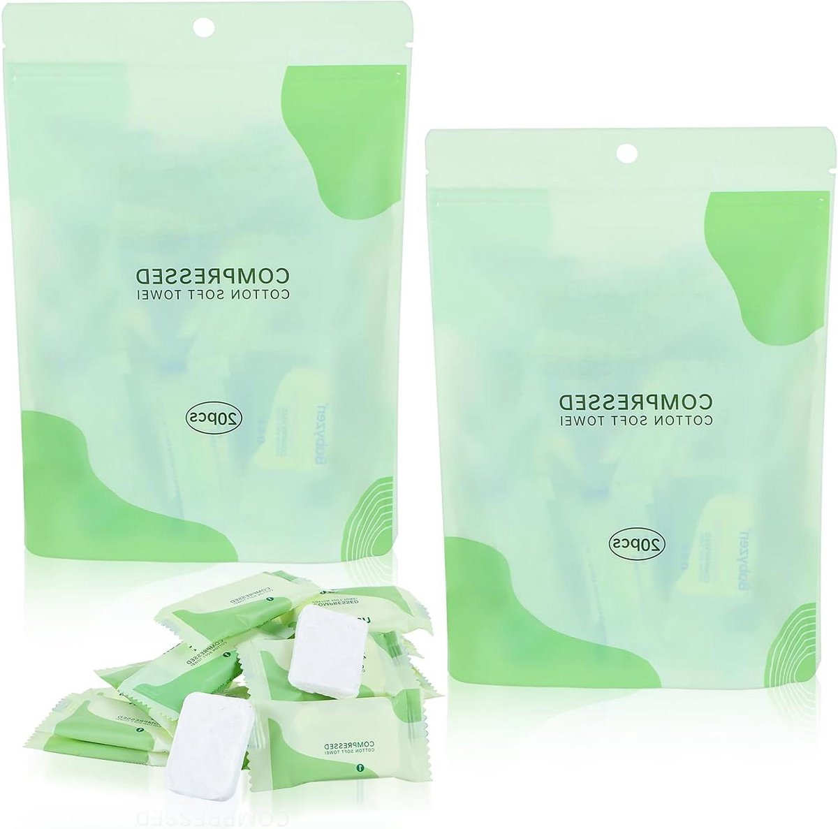 Allecto Plus - Gecomprimeerde handdoektabletten 40 stuks voor gezichtshygiëne en reizen. Perfect voor make-up verwijderen en handdoekdroging.
