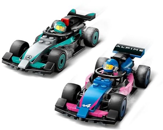 Garage LEGO City F1 avec voitures Mercedes-AMG et Alpine - 60444