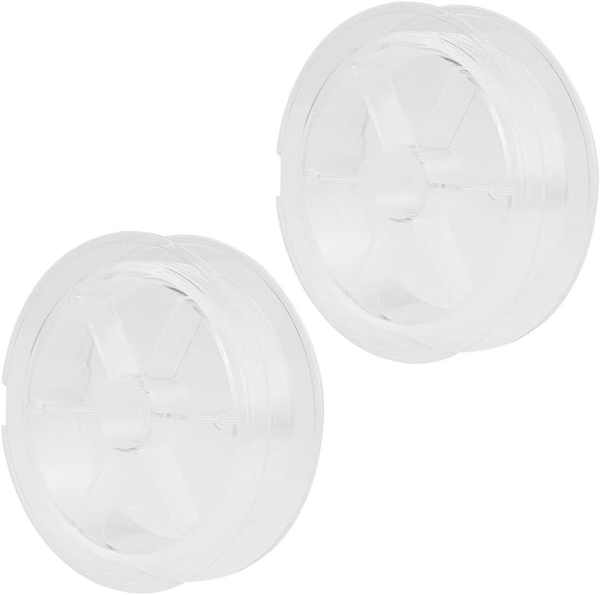 Allecto Plus - Nylon vislijn spoel 100 m voor doe-het-zelf vissen en handwerk - transparant - 2 stuks (0.125 mm en 0.145 mm)