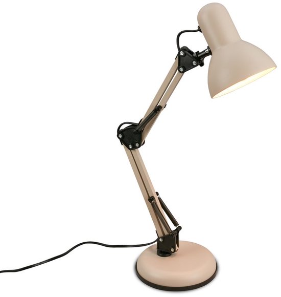 Foto: Briloner pixa tafellamp 7394011 zwenkbaar kabelschakelaar e14 fitting max 25 watt 15 5 x 53 cm beige