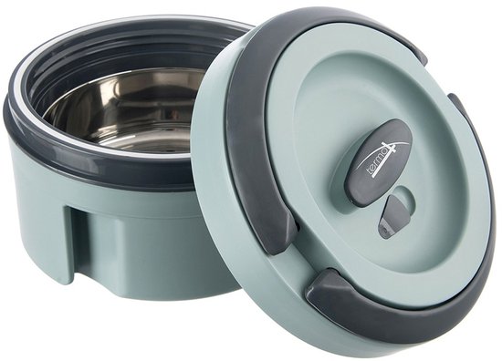 Boîte isotherme en acier inoxydable TERMO 2,4 l - Récipient chauffant - Thermos pour déjeuner - Thermos pour soupe - Récipient alimentaire - Pot à déjeuner