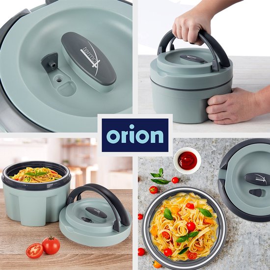 Boîte isotherme en acier inoxydable TERMO 2,4 l - Récipient chauffant - Thermos pour déjeuner - Thermos pour soupe - Récipient alimentaire - Pot à déjeuner