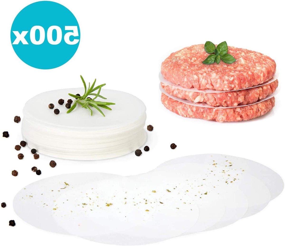 Burgerschijven - Antiaanbak Bakpapier - 500 stuks - Rond - 12 cm