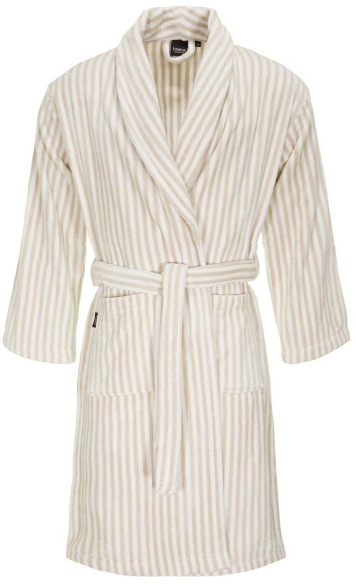 Linolux Badjas Velours Fiore Stripe Beige S