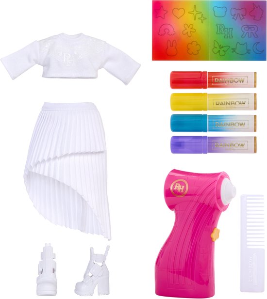Rainbow High Air Brush & Create-modepoppen - Paarse ogen — afbeelding 3