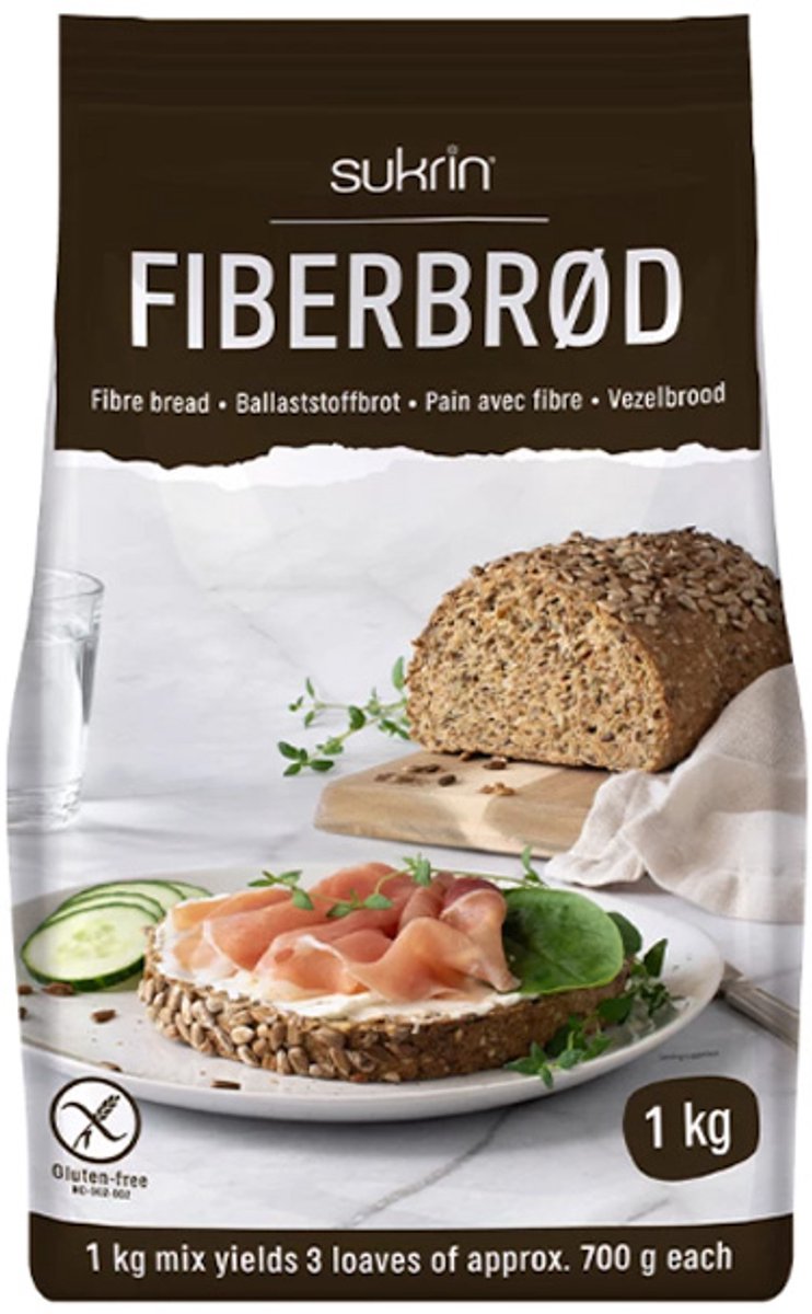 Sukrin | Broodmix | Fiberbrød | 1KG | 1 x 1000 gram
