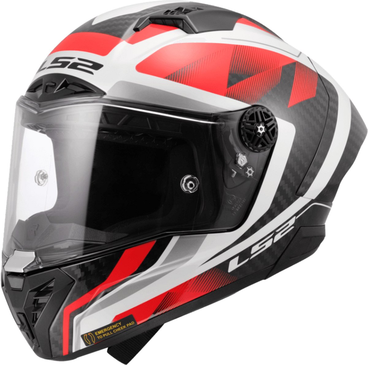 LS2 FF805 Thunder GP Aero Raute Wit Rood 06 Integraalhelm - Maat XS - Helm