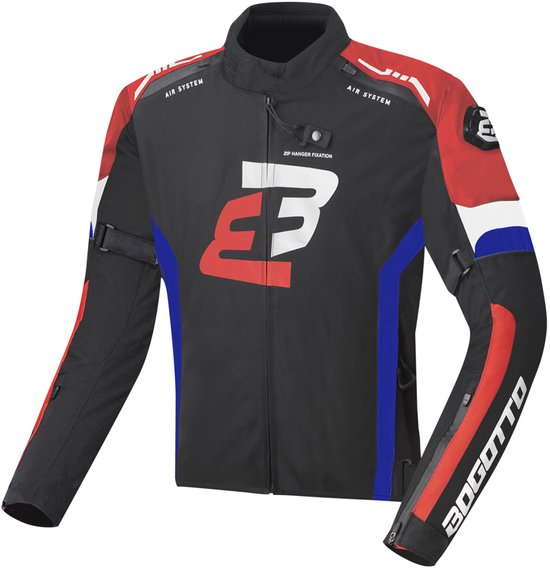 Bogotto GPX Waterdichte Zwart Rood Blauw Textiele Motorjas - Maat XXXL - Jas