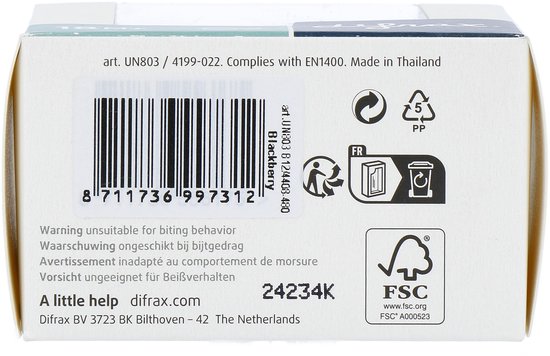 Difrax Fopspeen - Natural - 20+ maanden - Siliconen - Blackberry - 1 stuk van Difrax — afbeelding 5