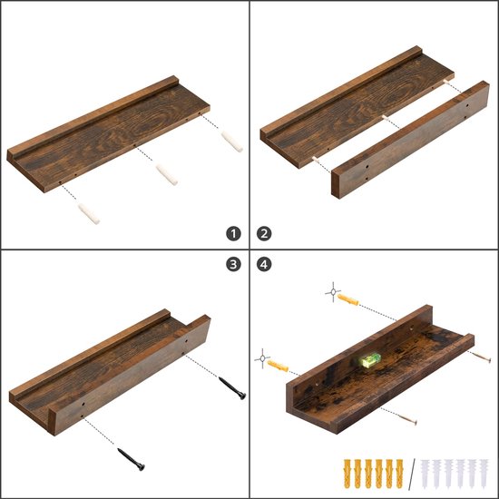 Rek met geheim vak, verborgen zwevende plankversie met verborgen vak Rek met geheim vak, verborgen zwevende plankversie met verborgen vak