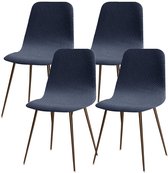 Ibenzoa® Scandinavische Stretch Stoelhoezen Set van 4 voor Eetkamerstoelen, Wasbaar en Universeel