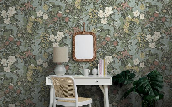 Film autocollant pour meubles Unyqoos® Botanical pour une décoration intérieure élégante - 41 x 300 cm