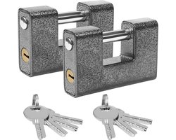 Allecto Plus - Zware Hangsloten met 8 Sleutels voor Maximale Beveiliging - 12mm Sluitpin - Geschikt voor Garage Deur, Containers en Meer