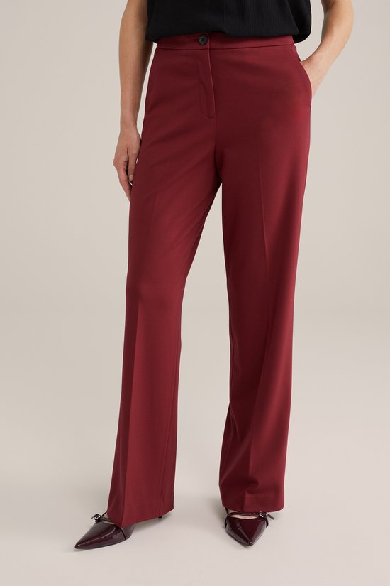 WE Fashion Dames wide leg pantalon met stretch