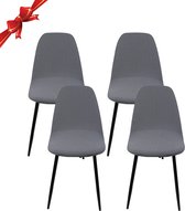Ibenzoa® Elegante Stretch Stoelhoezen Set van 4 voor Eetkamer- en Keukenstoelen