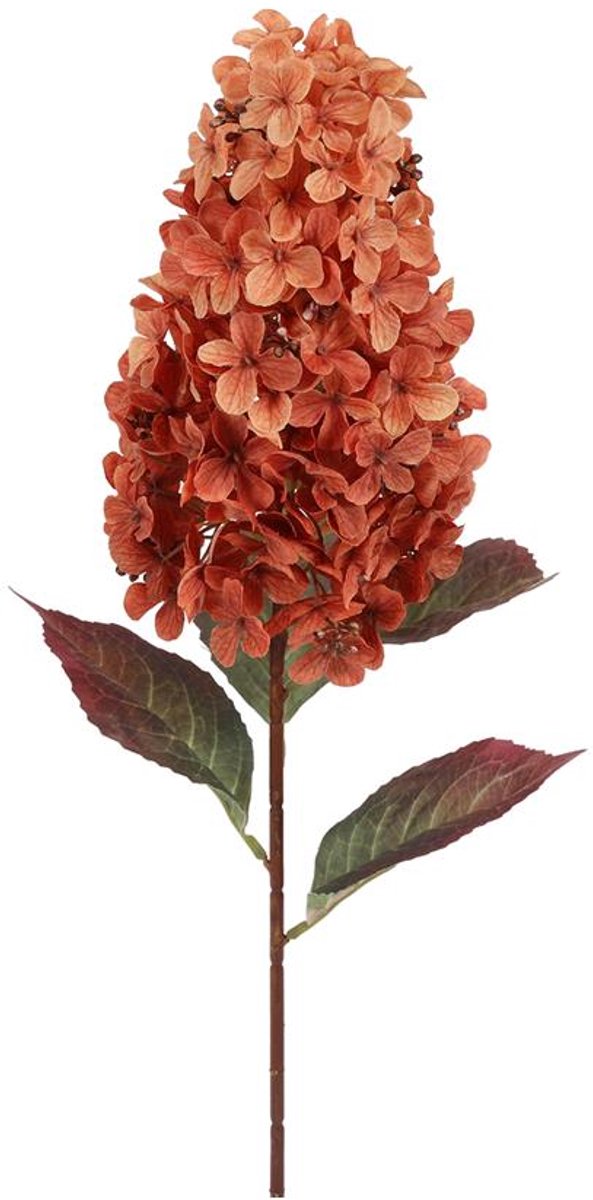 Kunstbloem paniculata hydrangea oranje