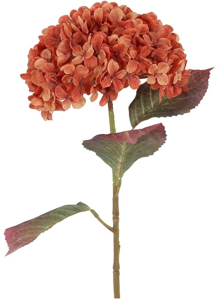 Kunstbloem hydrangea L oranje