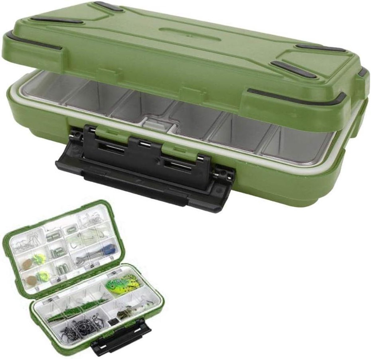 Allecto Plus - Waterdichte vistentoonstelling box voor visaccessoires en hengelsportbenodigdheden