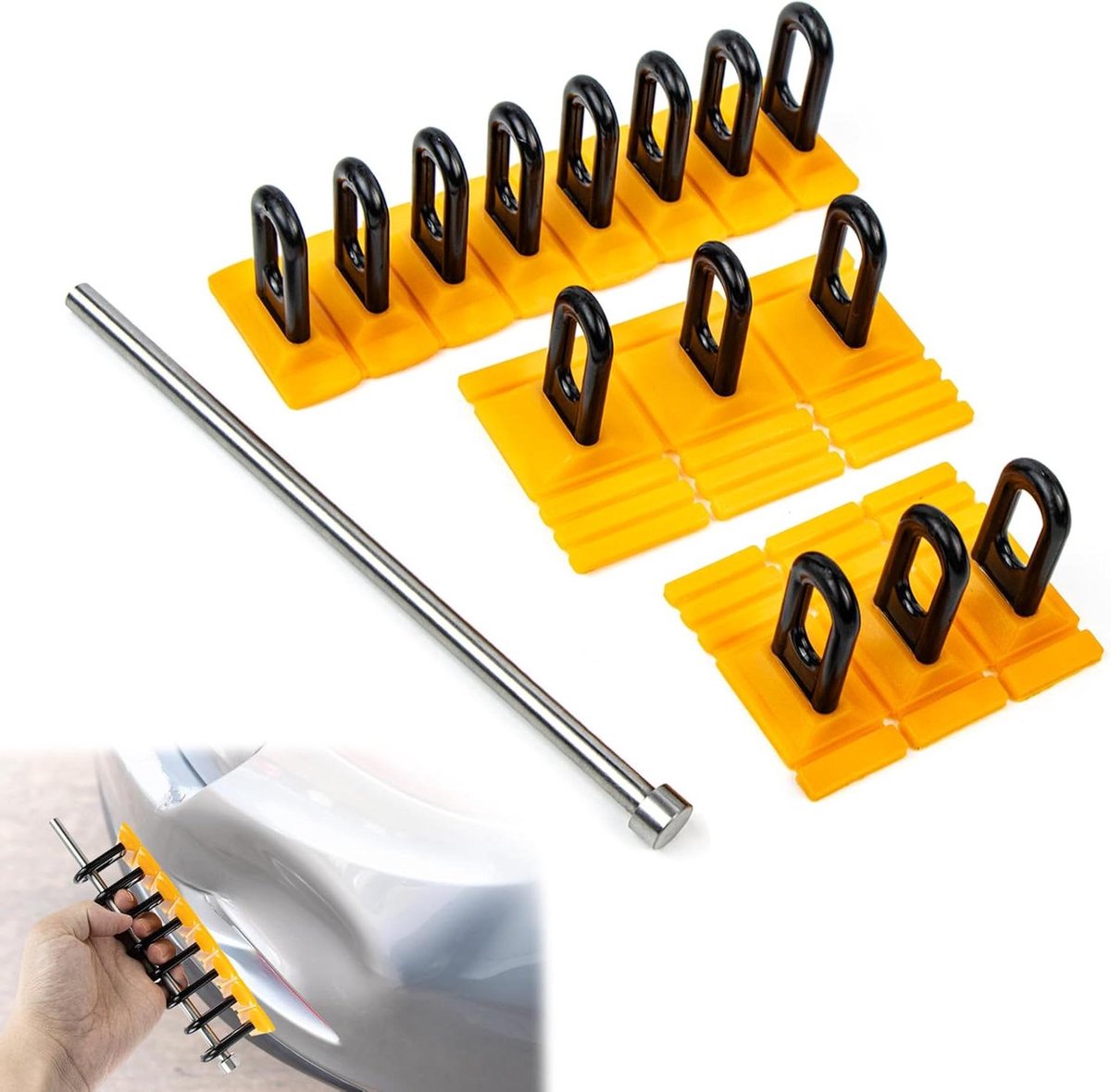 Allecto Plus - Hail Damage Repair Tool Set voor Auto - 4 stuks in Geel