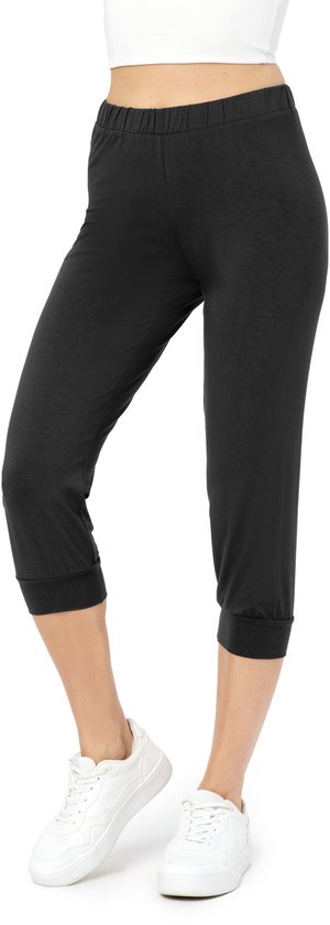 Merry Style – Femme – Pantalon de sport – Coton – Pantalon de jogging – Longueur 3/4 – Zwart – S – MS-MS10-261- SW