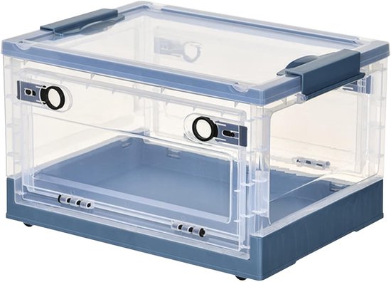 Opvouwbare Transparante Opslagdoos met Deksel en Wielen voor Veelzijdig ...