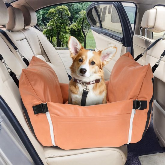 Autostoel Hond Deluxe - Hondenmand Auto Met Gordel - Automand Hond - Hondenstoel - Autozitje - Maat S - Voor Kleinere Honden - Bijrijdersstoel - By Cee Cee - Beige Autostoel Hond Deluxe - Hondenmand Auto Met Gordel - Automand Hond - Hondenstoel - Autozitje - Maat S - Voor Kleinere Honden - Bijrijdersstoel - By Cee Cee - Beige