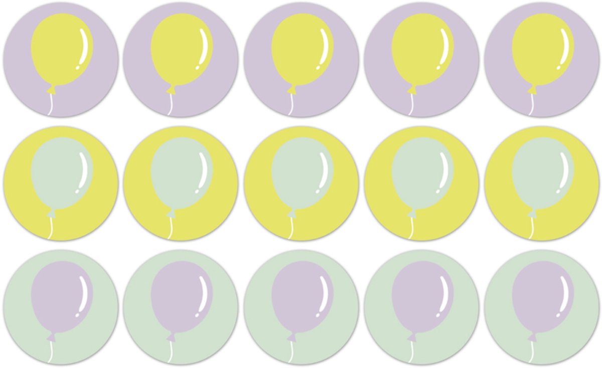 9x Sticker Ballon