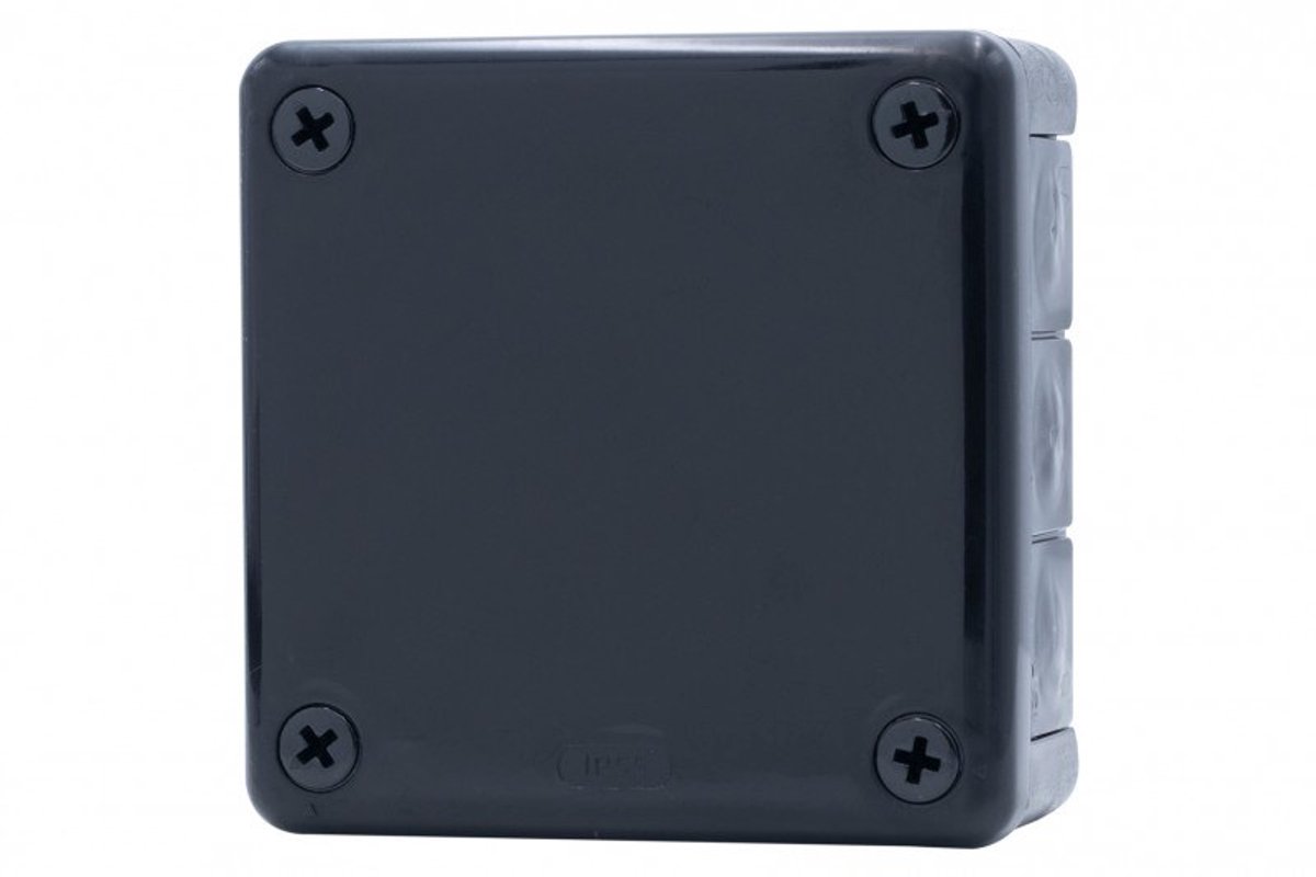 H55-M Hermetische Doos 98x98x42 IP55 12-uitgang Zwart Onnline