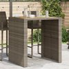 vidaXL - Tuinbartafel - acaciahouten - blad - 105x80x110 - cm - poly - rattan - grijs