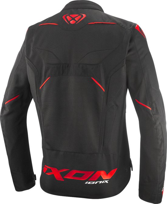 Ixon Ionix Zwart Rood Textiele Motorjas - Maat XXL - Jas