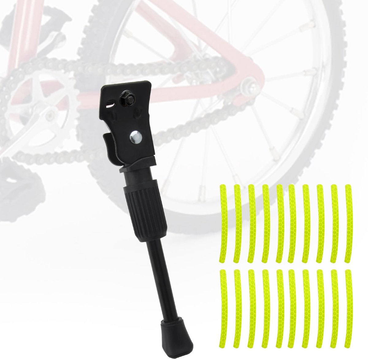 Ibenzoa® Kinderfietsstandaard 14 Inch met Reflectoren - Stabiliteit & Veiligheid