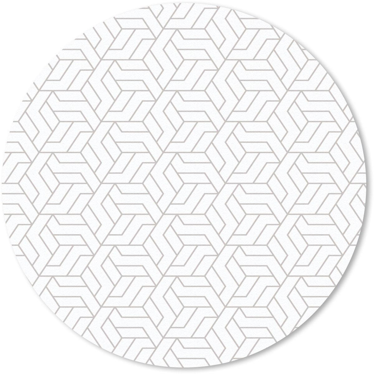 Muismat rond 20x20 cm - Mousepad Grafisch - Patroon - Modern - Hexagon - Ronde muismatten