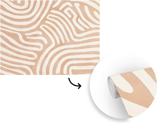 Behang - Fotobehang Beige - Aardspatroon - Breedte 275 cm x hoogte 220 cm