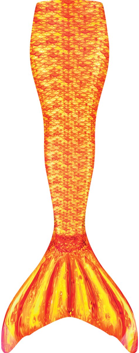 Zeemeerminstaart voor kinderen maat 10 (134-146) - Fin Fun Tropical Sunrise set met monovin met voetvakjes