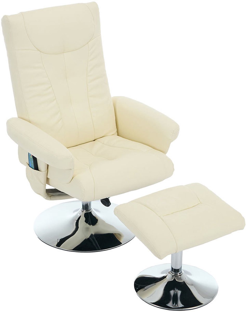 Pugsdrly Relaxfauteuil met Massage en Verwarming, Beige - afbeelding 2