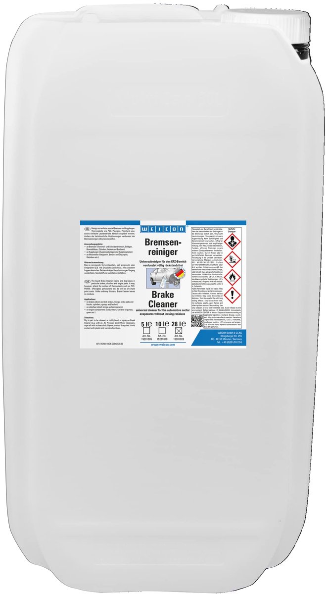 WEICON Remmenreiniger AF – 28 L – Acetonvrij voor auto motor fiets