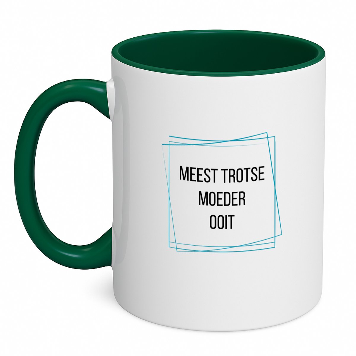 Hacebo® - meest trotse moeder ooit koffiebeker donker groen - trotse moeder - thee mok - koffie beker - Moeder cadeautjes - moederdag - verjaardagscadeau - verjaardag - cadeau - geschenk - kado - gift - koffiemok - 350 ML inhoud