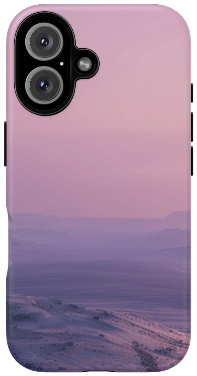 Buitenaards Landschap met Twee Zonnen – Telefoonhoesje Geschikt voor iPhone 16