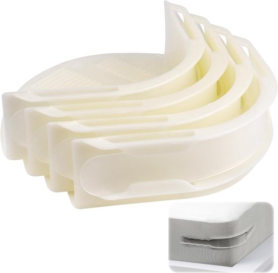 Beddengoedhouderset met slotstrips, stevige lakensluitingen, antislip vergrendelingsbladclips, voor alle maten matrassen, dekens, beddengoed (wit - 4 stuks