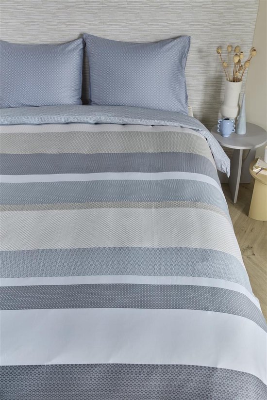 Beddinghouse Audrie dekbedovertrek - Tweepersoons - 200x200/220 - Blauw van Merkloos — afbeelding 5