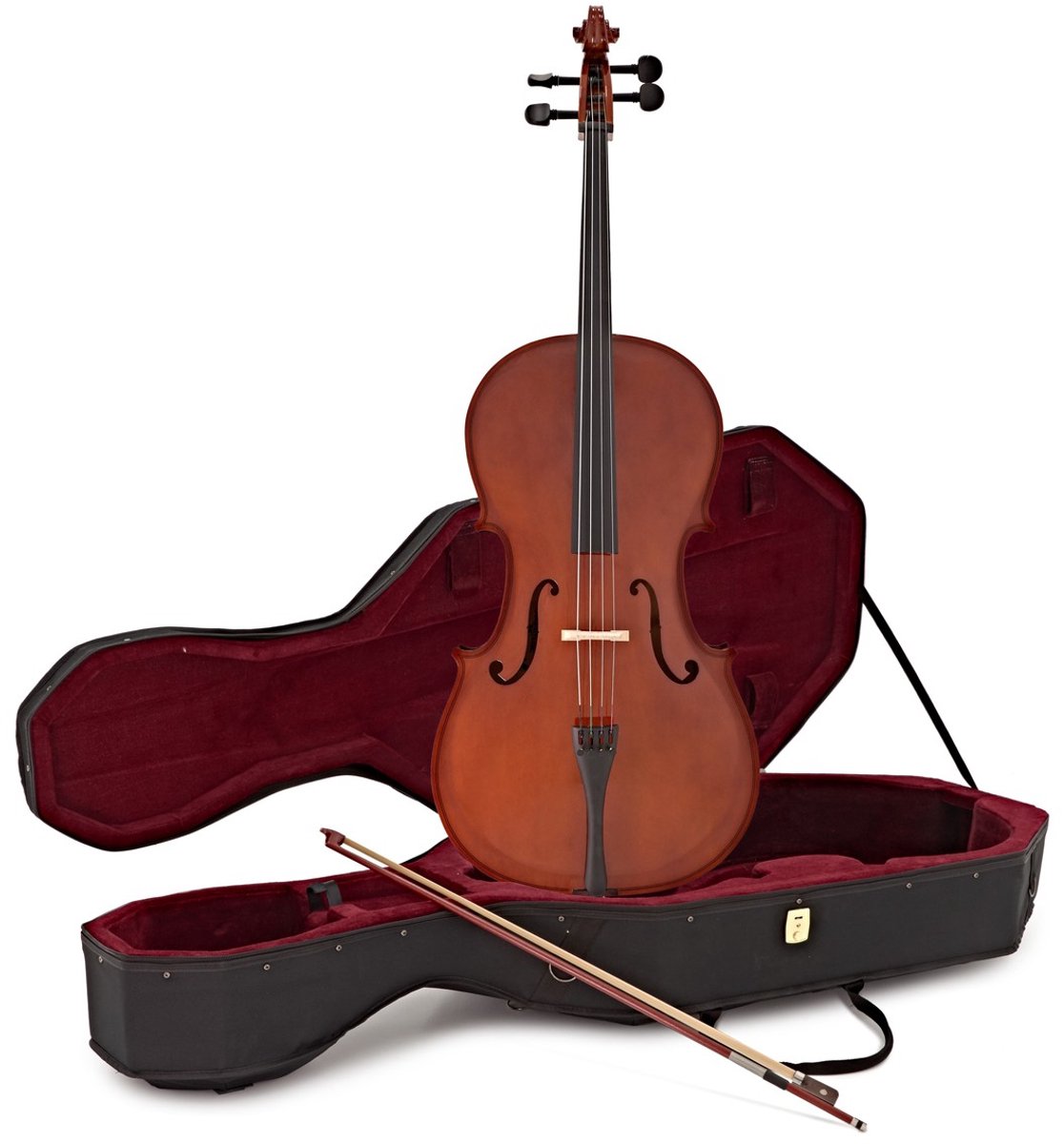 Student 4/4 Cello met Gevoerde Koffer van Gear4music, Naturel