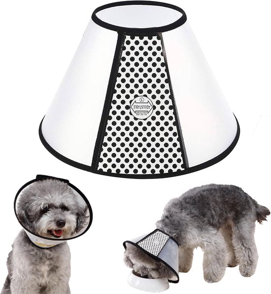 Pet Soft Recovery Collar - Verstelbare anti-lik-/bijtbescherming - Geschikt voor wondgenezing na een operatie of wondverzorging.(Hals omtrek 26-31 cm)