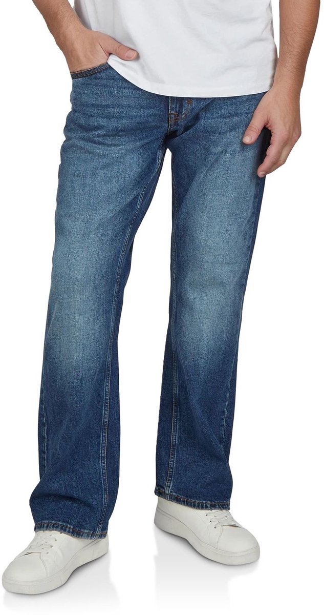 Mustang Heren Jeans Broeken Oregon Bootcut bootcut Fit Blauw Volwassenen