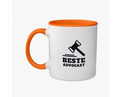 Hacebo® - beste advocaat koffiebeker oranje - Beste advocaat - collega - thee mok - koffie beker - cadeau - koffiemok - 350 ML inhoud