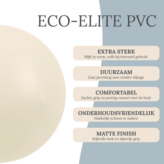 Stevige Pilates Bal 20 cm - Fitness bal - Yoga bal - Zachte bal - Trainingsbal - Sport Bal - Thuis sporten - Inclusief pomp - Beige van Merkloos — afbeelding 3