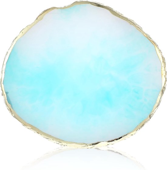 Hars Nail Art Pallet, manicure, beschilderd pallet, gouden rand, nagellak-palet, nail-art make-up palet, display vak, nageldoe-het-zelf accessoires (blauw)